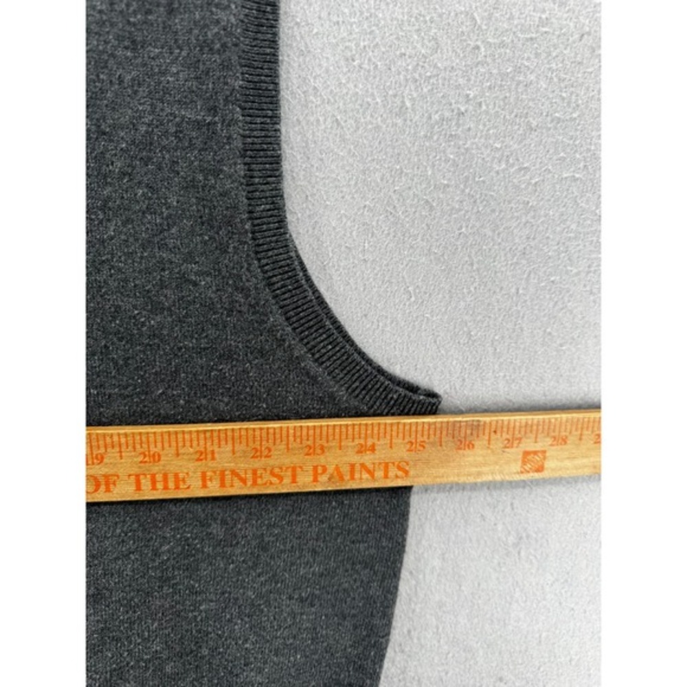 Kallspin Sweater Vest Size XXL Gray Wool Blend Soft Lightweight Academia Neutral - Picture 5 of 9